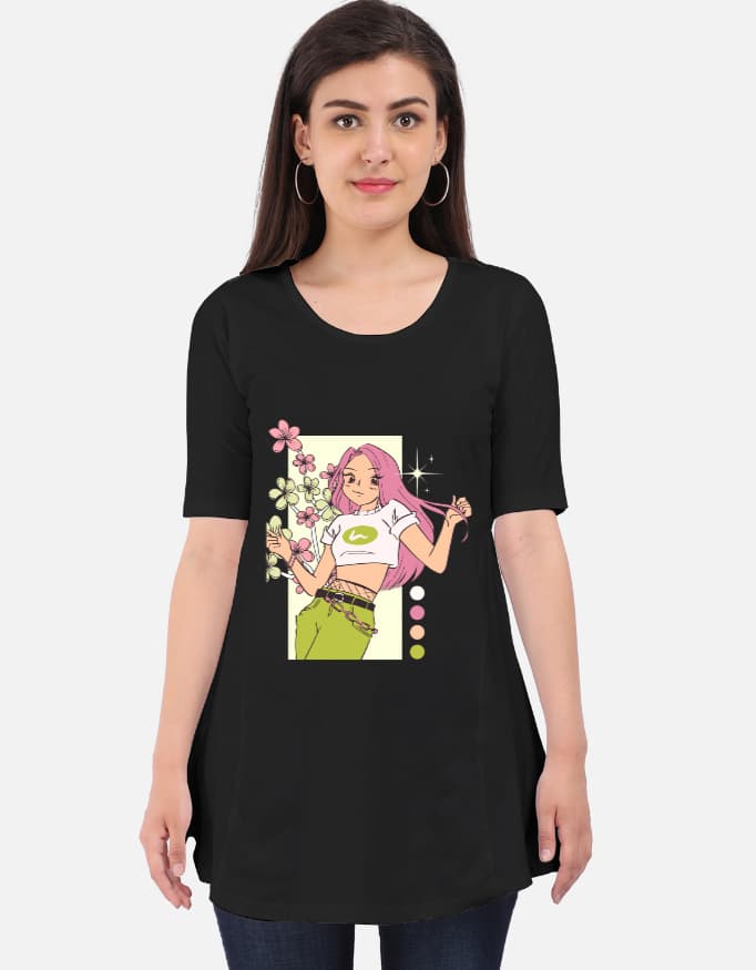 Maternity Dress Girl With Flower Print