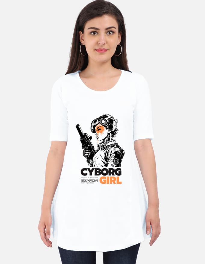 Maternity Dress Cyborg girl Print