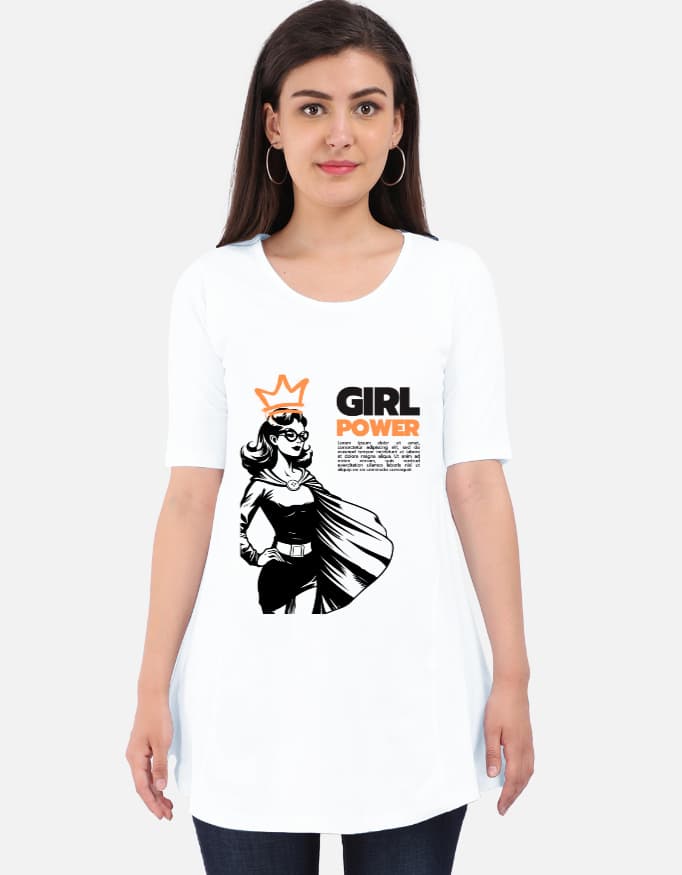 Maternity Dress Girl Power Print Front
