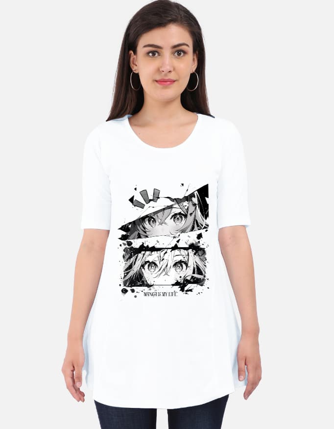 Maternity Dress Anime Print Front