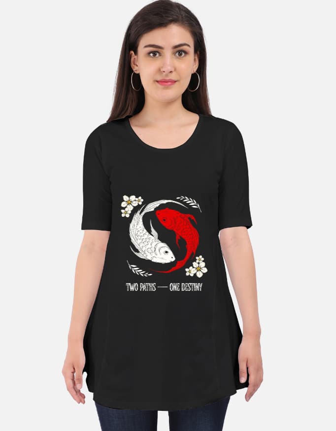 Maternity Dress Fish Print Front