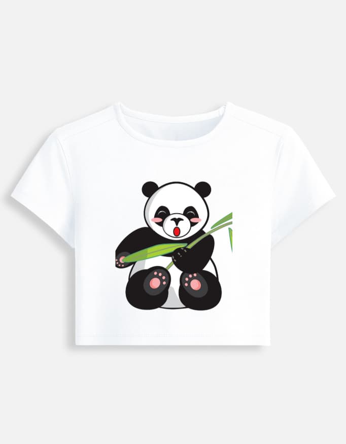 Baby Tee Panda Print