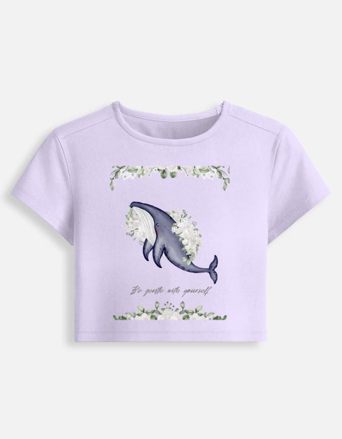Baby Tee Front And Back Printed