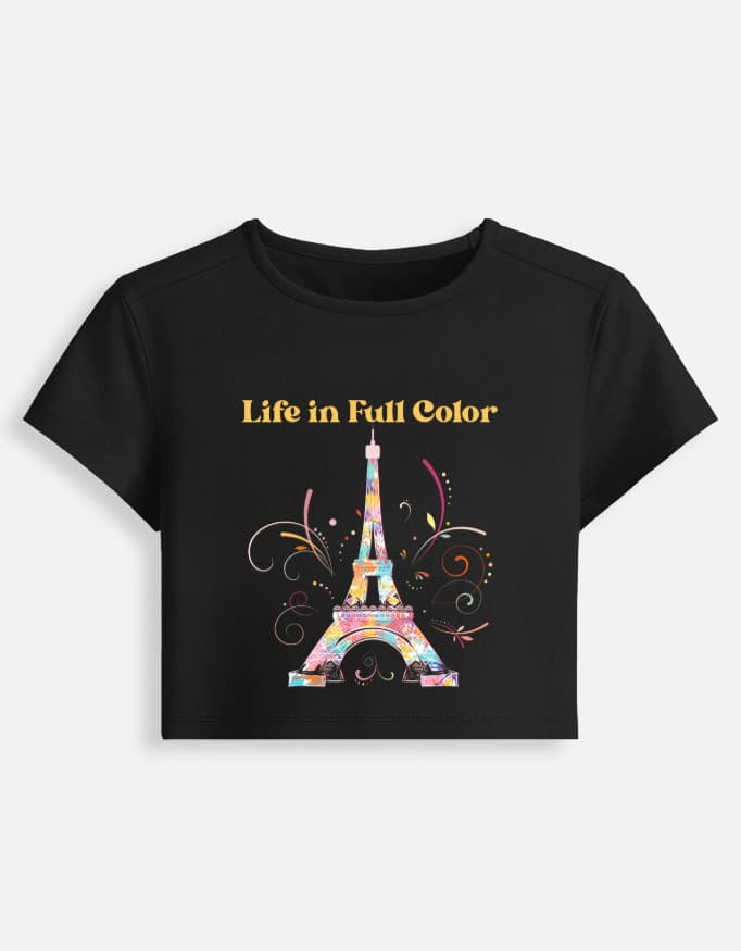 Baby Tee Tower Front Print