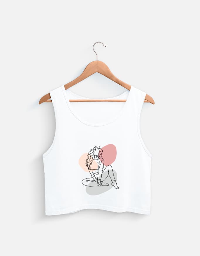 Tank Top Girl Front Print