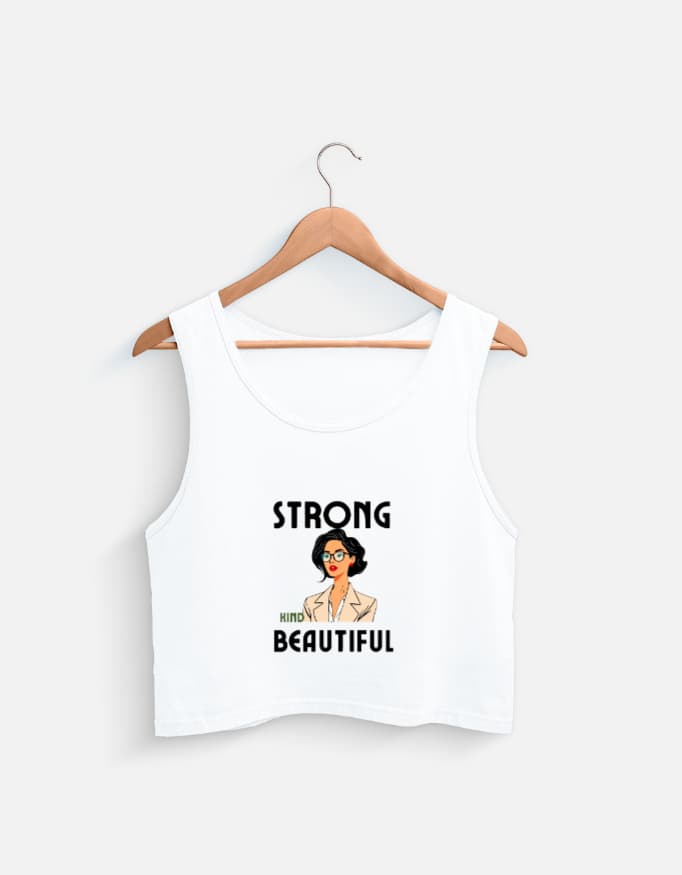 Tank Top Strong Girl Front Print