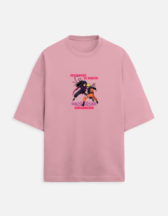 Terry Oversized Tee Naruto Front Print