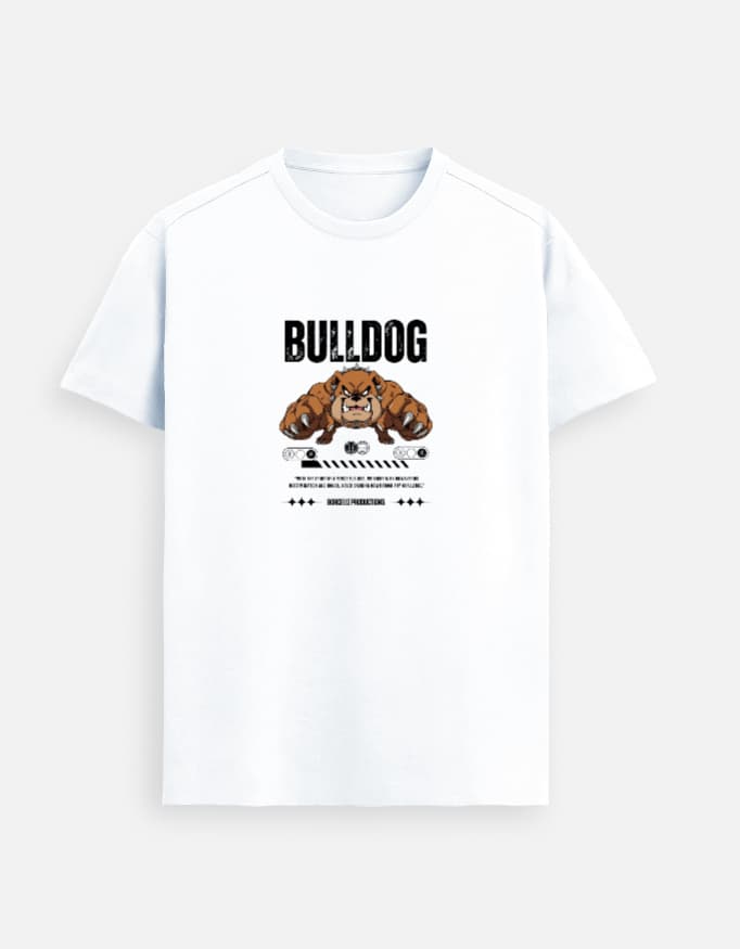 Supima T-Shirt Bulldog Fron Print